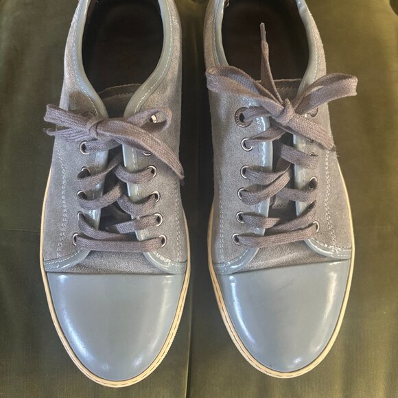 Lanvin Blue Suede Mens Tennis Shoes main image 3